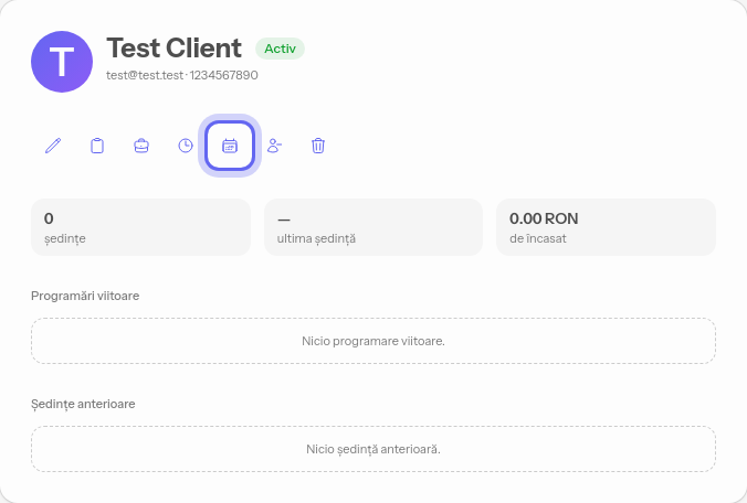 Butonul de link de programare
