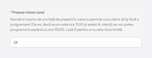 Preaviz minim